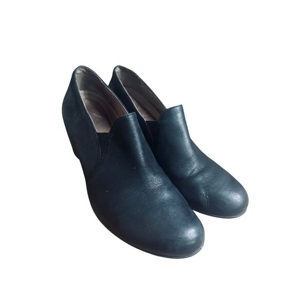 Dansko Women's Size 41/10 Black Robin Burnished Nubuck Heeled Clogs . - Picture 5 of 12